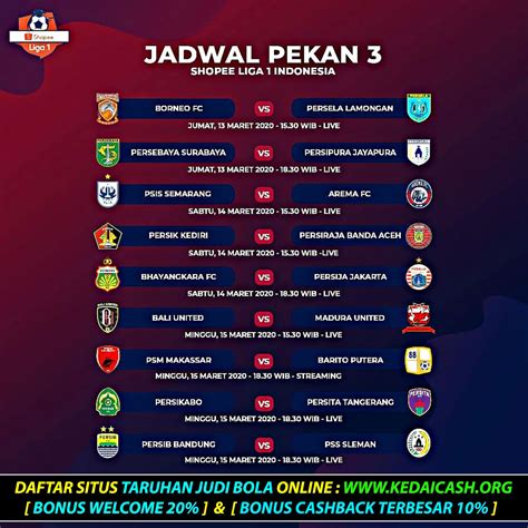 Jadwal & Hasil Pertandingan Semua klub .